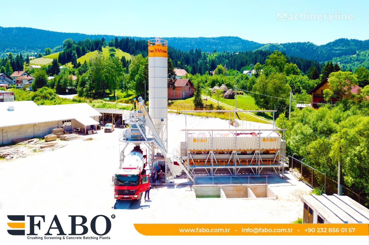FABO SKIP SYSTEM CONCRETE BATCHING PLANT | 110m3/h Capacity | STOCK planta de hormigón nueva