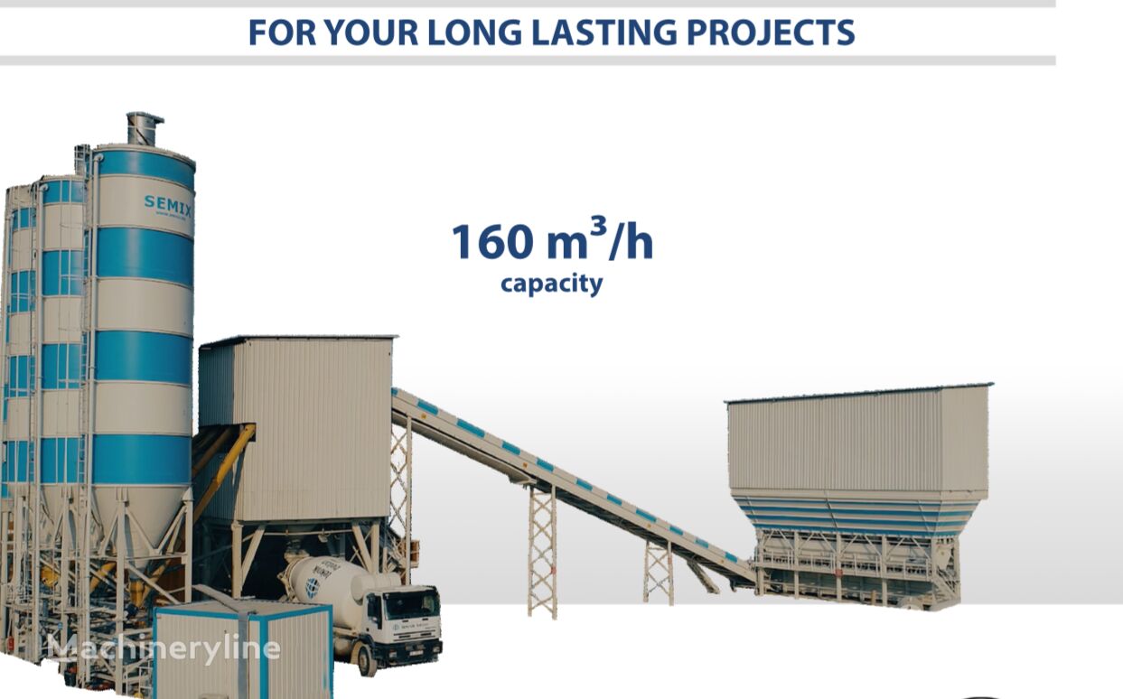 Semix Stationary Concrete Batching Plant 160 m³/h planta de hormigón nueva