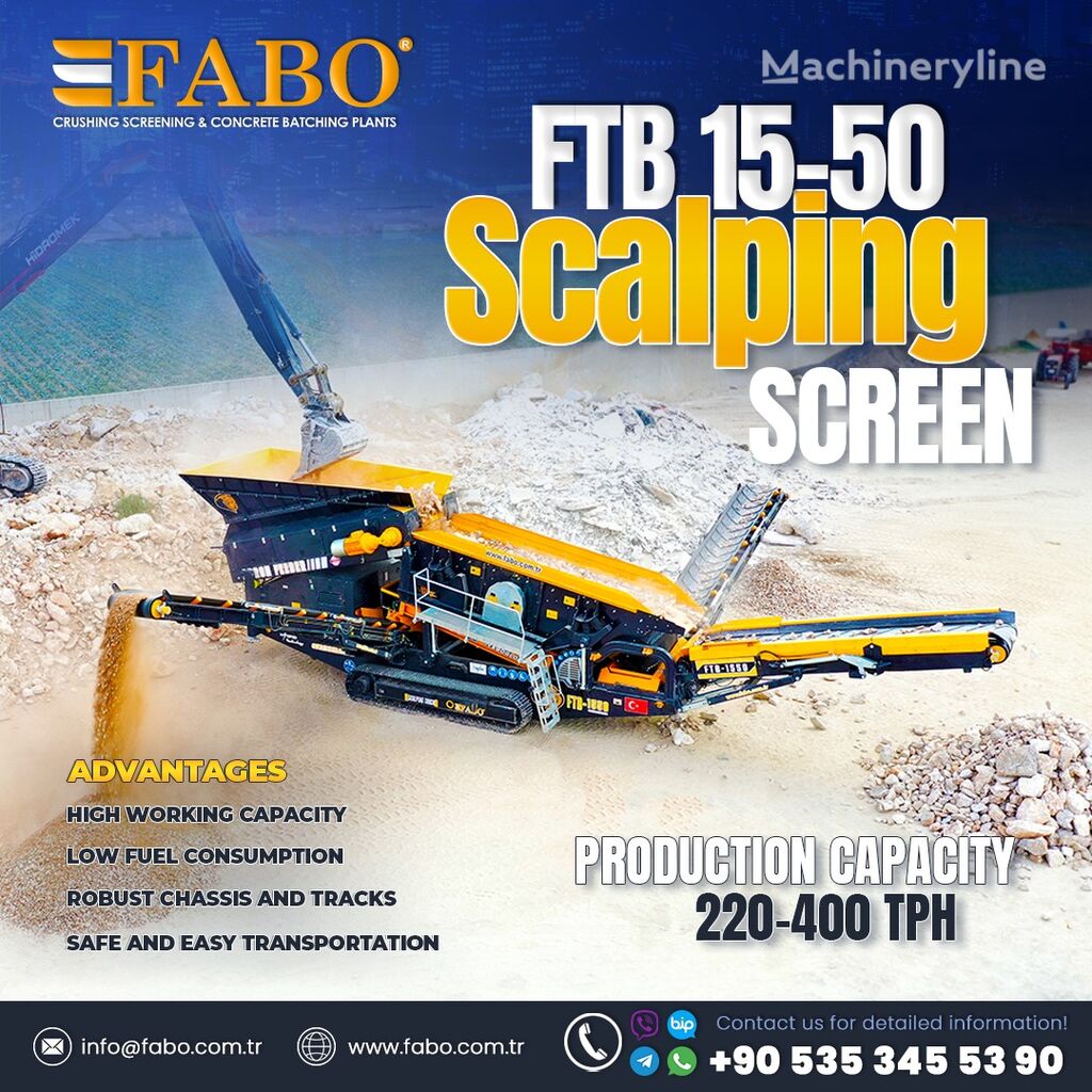 FABO FTB 15-50 MOBILE SCALPING SCREEN  planta trituradora móvil nueva